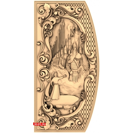Backgammon 33 Bogatyrs (Episode 5) - 3D model in STL format for CNC