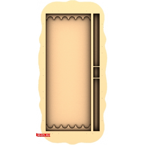 Backgammon Inner Part (Series 3) - 3D STL model for milling
