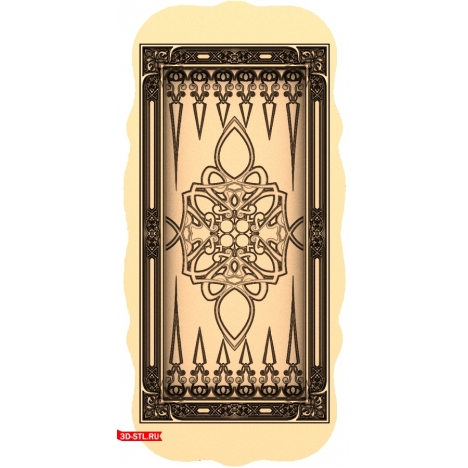 Backgammon Inner Part (Series 3) - STL model for CNC