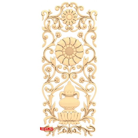 3D model of the Floral Harmony door in STL format