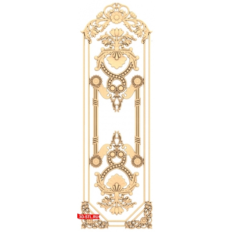 3D model of the Luxury Curls door in STL format