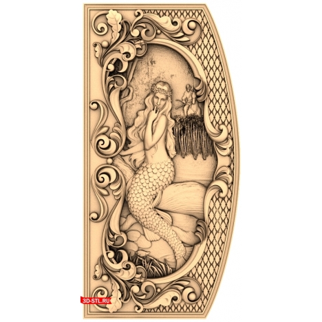 Backgammon Mermaid (Episode 5) - 3D model for CNC