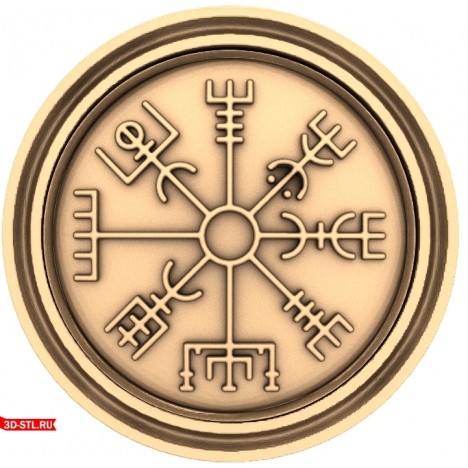 Backgammon Chip - 3D STL model for milling