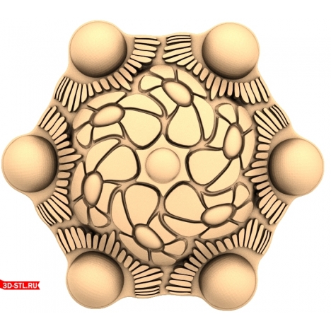 Backgammon Decorative Chip - 3D STL model for CNC