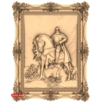 Panel of a Bogatyr on Horseback