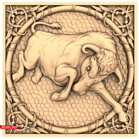 Framed Bull Panel