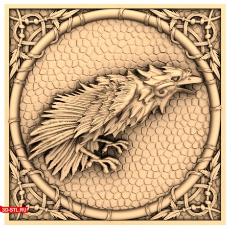 Raven Panel in a Frame 