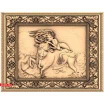 Panel "Girl on a Bull"