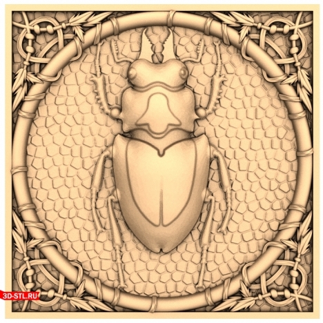 Framed Beetle Panel