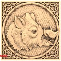 Framed Boar Panel
