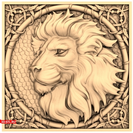Lion Panel in a Frame 