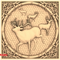 Deer panel in a frame