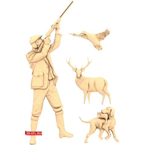 Hunter Panel - 3D model for CNC