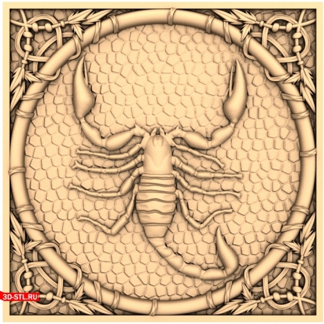 Scorpio Panel in a Frame - 3D Model for CNC