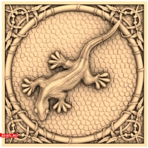 Lizard panel in a frame