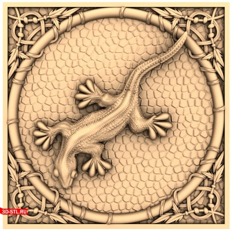 Lizard Panel in a Frame 