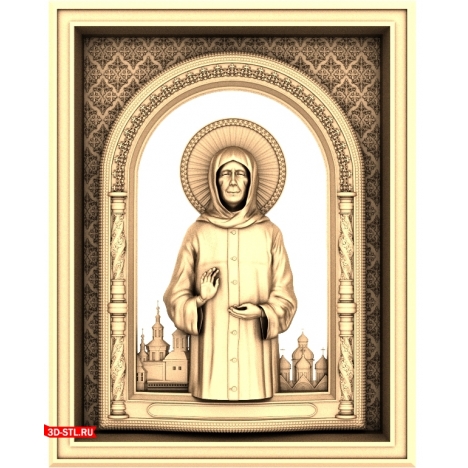 Matrona of Moscow Icon - STL Model for CNC