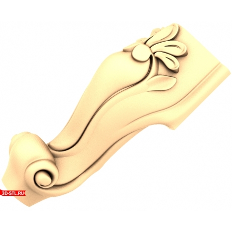 3D model of the Flora Elegance leg for CNC
