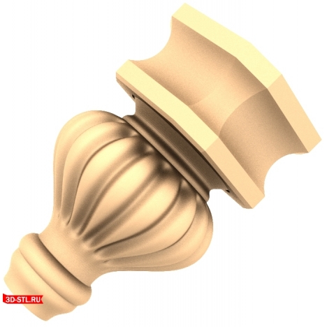 3D STL model for CNC of the Lotus Capital