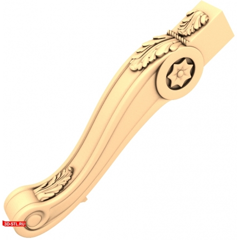 3D model of the Grace of the Leaf leg in STL format for CNC