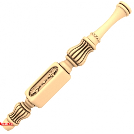 Vintage Charm baluster 3D model for CNC