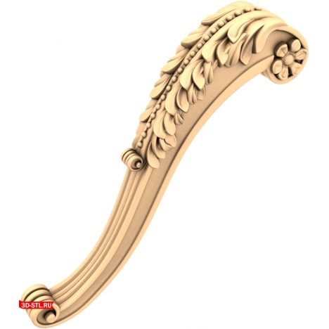 3D model of the Renaissance leg for a CNC machine