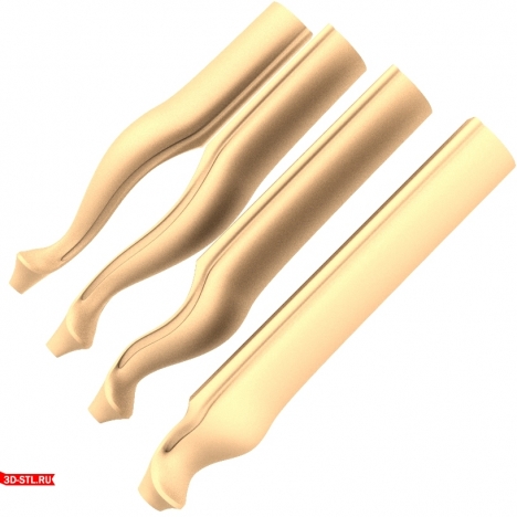 3D STL model of furniture legs Elegant Curve