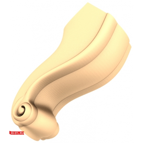 3D model of furniture legs in STL format for CNC