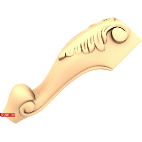 Wavy Leg - 3D model for CNC in STL format
