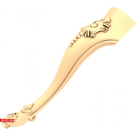 Lion Rosetta Decorative Leg - STL Model for CNC