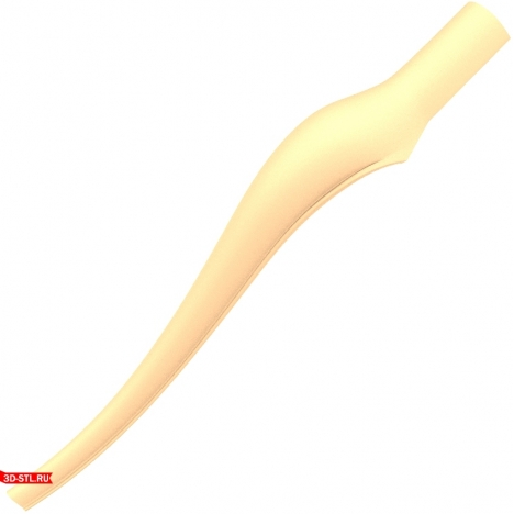Graceful Curved Leg - 3D STL model for CNC