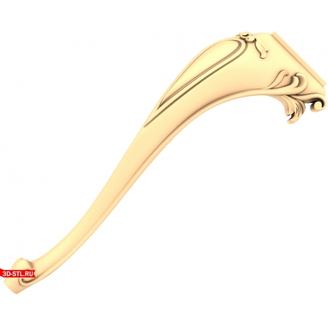 Decorative curved table leg 