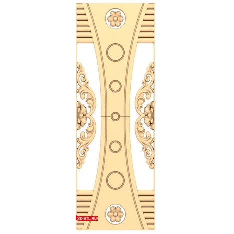 3D model of the Master's Ornament door in STL format for CNC
