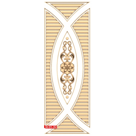 3D door model in STL format for CNC