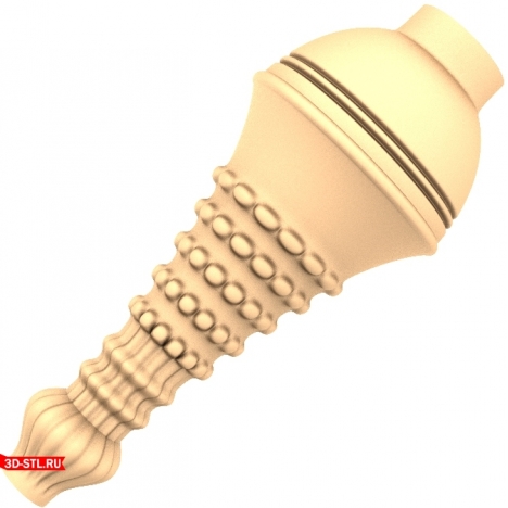Classic Pommel 3D STL model for CNC