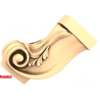 Decorative Finial Stylized Swirl