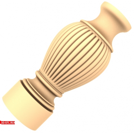 3D model of a Baroque baluster in STL format for CNC