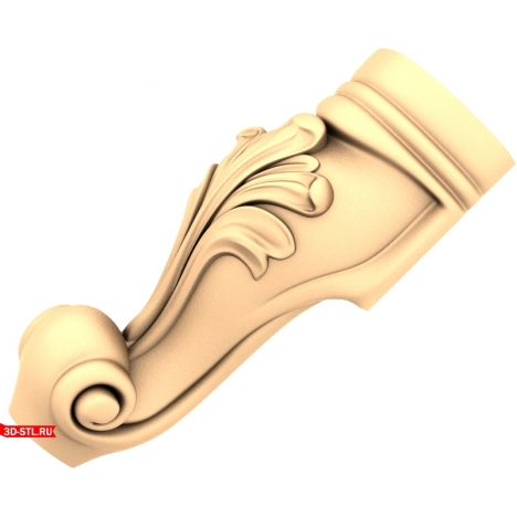 Vintage Scroll Leg in STL format for CNC