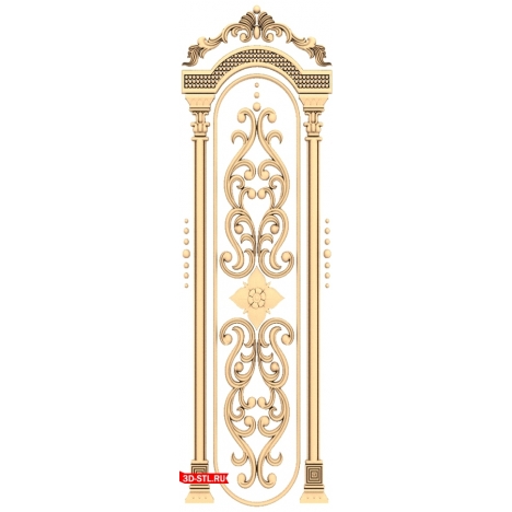 3D model of the Andalusian grace door for CNC