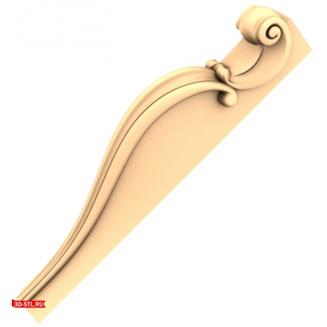 3D model of the Elegant Volute pillar in STL format for CNC