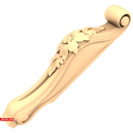 3D Model of the Leg Flower Harmony STL for CNC