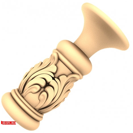 3D model of the Classic Pommel for CNC in STL