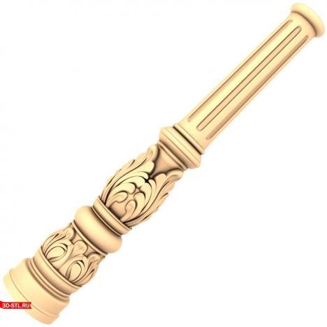 Baluster Harmony Classics STL model for CNC