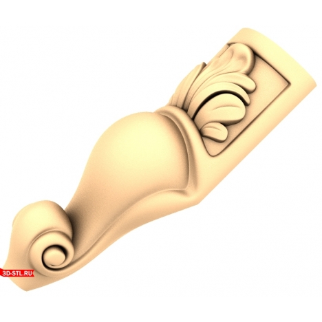 Carved Baroque Finial - 3D STL model for CNC machine