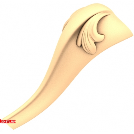 3D model of furniture legs with a plant motif in STL format