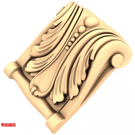 3D model of the Baroque Wave bracket in STL format