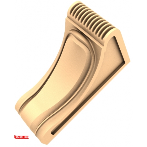 Elegant Curve Bracket - STL model for CNC machine