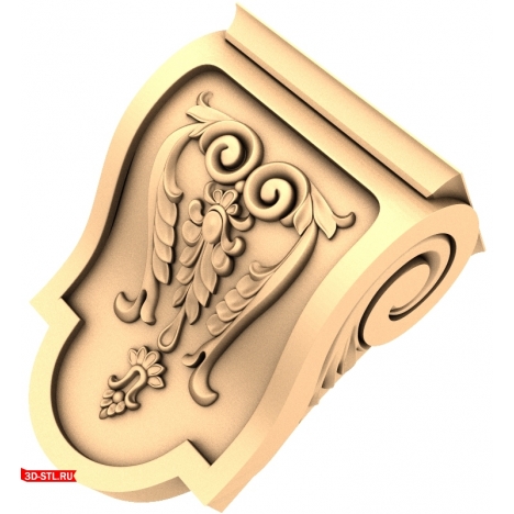 Ornament Elegance Bracket - 3D model for CNC machine