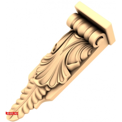 Renaissance bracket - STL 3D model for CNC machine