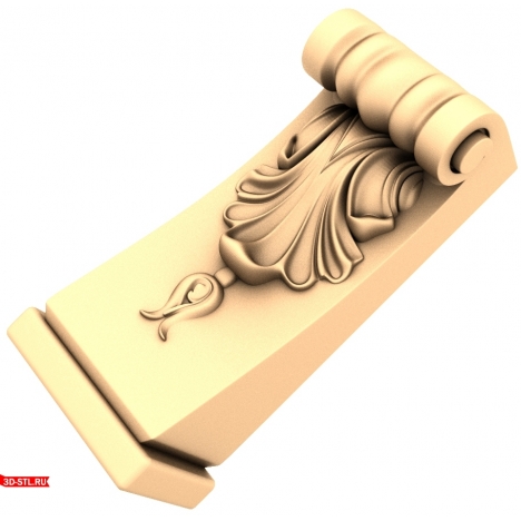 Кронштейн Лист Ренессанс 3D STL модель для ЧПУ